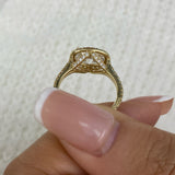 Solenne Engagement Ring 2.7ct TCW, 14K Gold