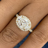 Solenne Engagement Ring 2.7ct TCW, 14K Gold