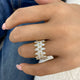 Three-Row Eternity Ring 2.8ct TCW, 14K Gold