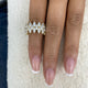 Three-Row Eternity Ring 2.8ct TCW, 14K Gold