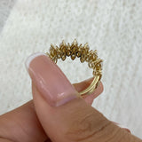 Three-Row Eternity Ring 2.8ct TCW, 14K Gold