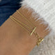 Three-Stone Multithread Diamond Chain Bracelet, 14K Gold