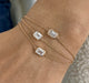 Three-Stone Multithread Diamond Chain Bracelet, 14K Gold