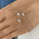 Three-Stone Multithread Diamond Chain Bracelet, 14K Gold