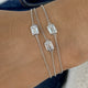 Three-Stone Multithread Diamond Chain Bracelet, 14K Gold