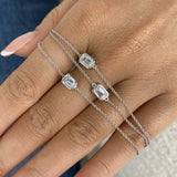 Three-Stone Multithread Diamond Chain Bracelet, 14K Gold