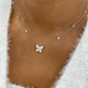 Butterfly Diamond Pendant Necklace, 14K Gold