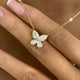 Butterfly Diamond Pendant Necklace, 14K Gold