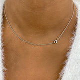 Open Circle Diamond Pendant Necklace, 14K Gold