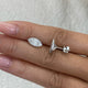 Marquise Diamond Stud Earrings, 14K Gold