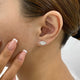 Marquise Diamond Stud Earrings, 14K Gold