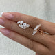 Bubbles Diamond Climber Earrings, 14K Gold