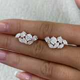 Bubbles Diamond Climber Earrings, 14K Gold