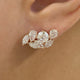 Bubbles Diamond Climber Earrings, 14K Gold