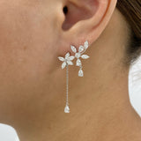 Jasmine Diamond Climber Earrings, 14K Gold