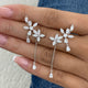 Jasmine Diamond Climber Earrings, 14K Gold