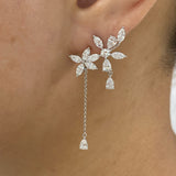 Jasmine Diamond Climber Earrings, 14K Gold