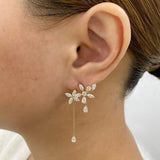 Jasmine Diamond Climber Earrings, 14K Gold