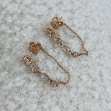 Raindrops Diamond Jacket Earrings, 14K Gold