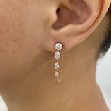 Raindrops Diamond Jacket Earrings, 14K Gold