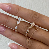 Raindrops Diamond Jacket Earrings, 14K Gold