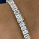 Emerald Cut Diamond Tennis Bracelet, 14K Gold