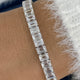 Emerald Cut Diamond Tennis Bracelet, 14K Gold