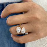 Toi et Moi Diamond Ring, 14K Gold