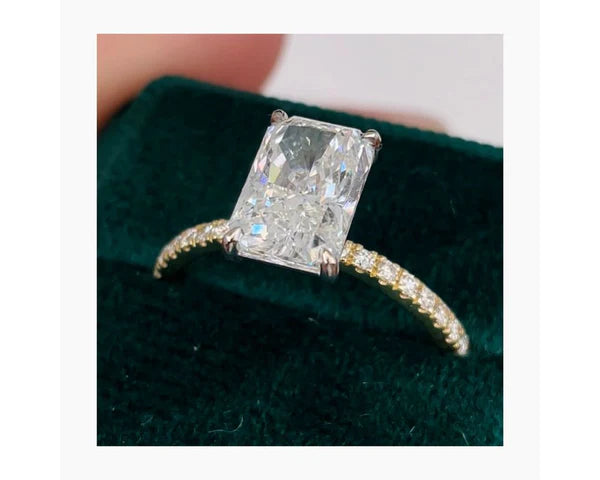 (Promotion) Alicia - Radiant Cut 2.20 Carat Diamond Engagement Ring