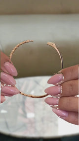 Diamond Bangle Bracelet 1.9 ct Rose Gold