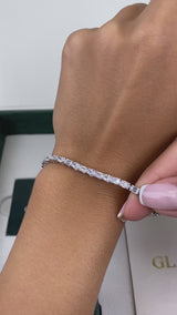 Diamond Tennis Bracelet 6.93 Carat White Gold 14K