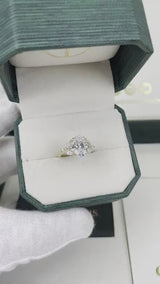 Yvette Engagement Ring 3ct TCW, 14K Gold