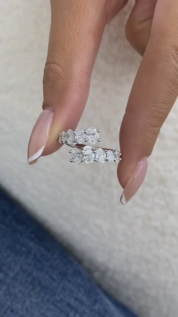 Diamond Band Ring 1.93 ct White Gold