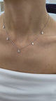 Diamond Chain Necklace 0.8 ct White Gold