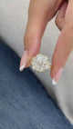 Valoria Engagement Ring 6.1ct TCW, Yellow Gold 14K