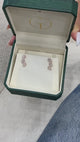 Diamond Climber Earrings 1.6 ct Rose Gold