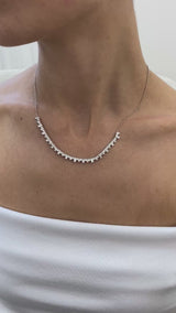 Diamond Chain Necklace 3.2 ct White Gold