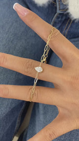 Diamond Chain Bracelet 0.8 ct Yellow Gold