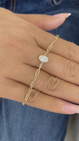 Diamond Chain Bracelet 0.7 ct Yellow Gold