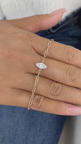 Diamond Chain Bracelet 0.8 ct Rose Gold