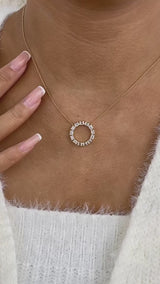 Diamond Pendant Necklace 1.9 ct Yellow Gold