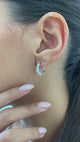 Diamond Hoop Earrings 1.9 ct White Gold