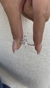 Diamond 2 Stone Ring 1.46 ct Rose Gold