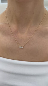 Diamond Pendant Necklace 0.5 ct Yellow Gold