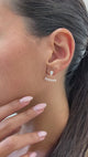 Diamond Jacket Earrings 2 ct Rose Gold