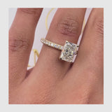 Kiana Engagement Ring 3.1ct TCW, 14K Gold
