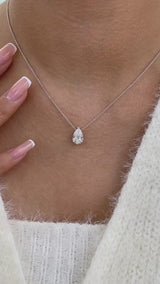 Diamond Pendant Necklace 2 ct White Gold