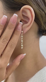 Diamond Drop Earrings 2.7 ct Yellow Gold