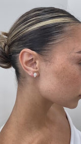 Diamond Stud Earrings 2 ct Yellow Gold