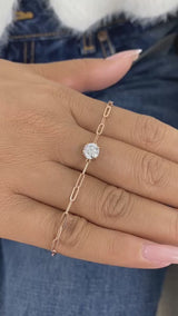 Diamond Chain Bracelet 0.9 ct Rose Gold